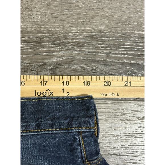 Levi’s 569 Navy Long Denim Jeans Shorts Jorts Y2K Skater Streetwear - Men’s 38 - Picture 6 of 8